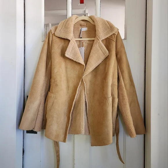 Lovers + friends Faux Fur Tan Jacket, Sz XS - Picture 2 of 12